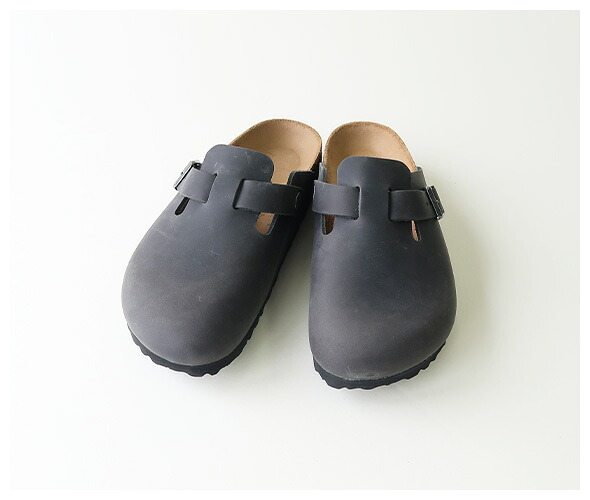 BIRKENSTOCK - Boston Oiled Leather - BLACK - WOMEN'S