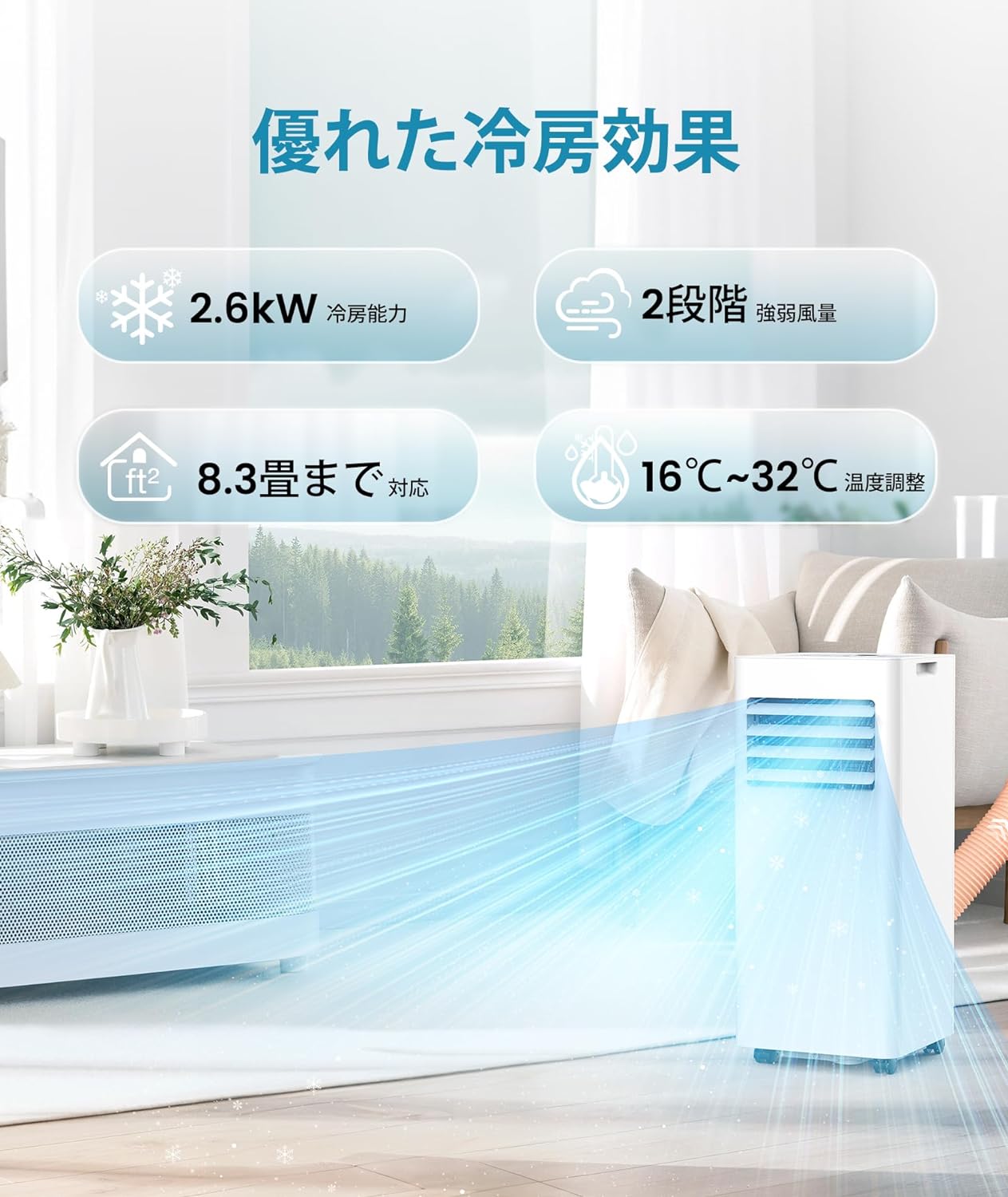 楽天市場】スポットクーラー 【2025新型】 工事不要 スポットエアコン