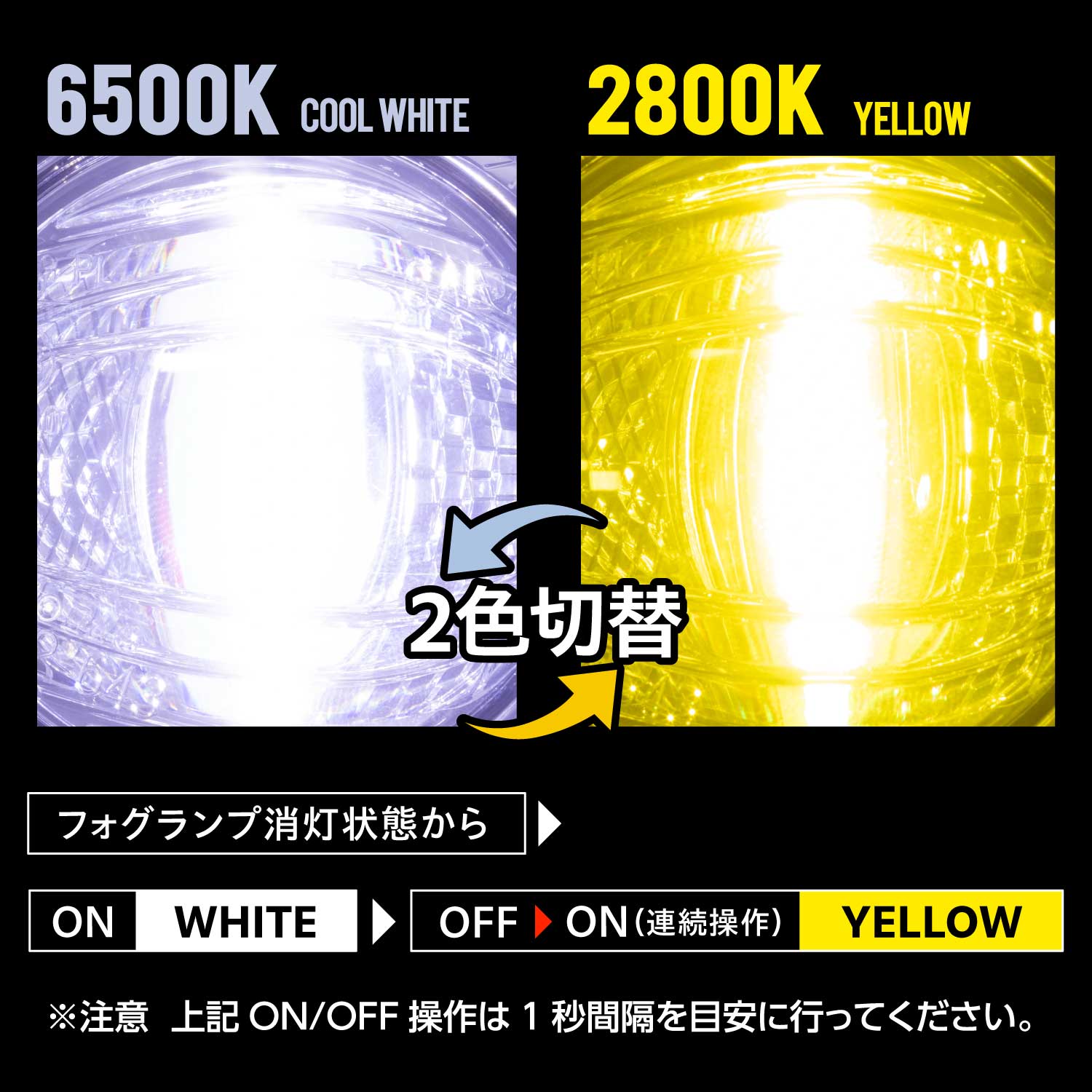 Valenti ヴァレンティ 200系7型ハイエース LEDフォグ専用2色切り替え