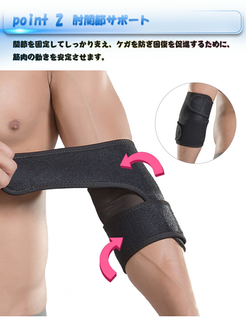 楽天市場】肘 サポーター 筋トレ 肘当て ひじ ひじ用 テニス肘 肘関節