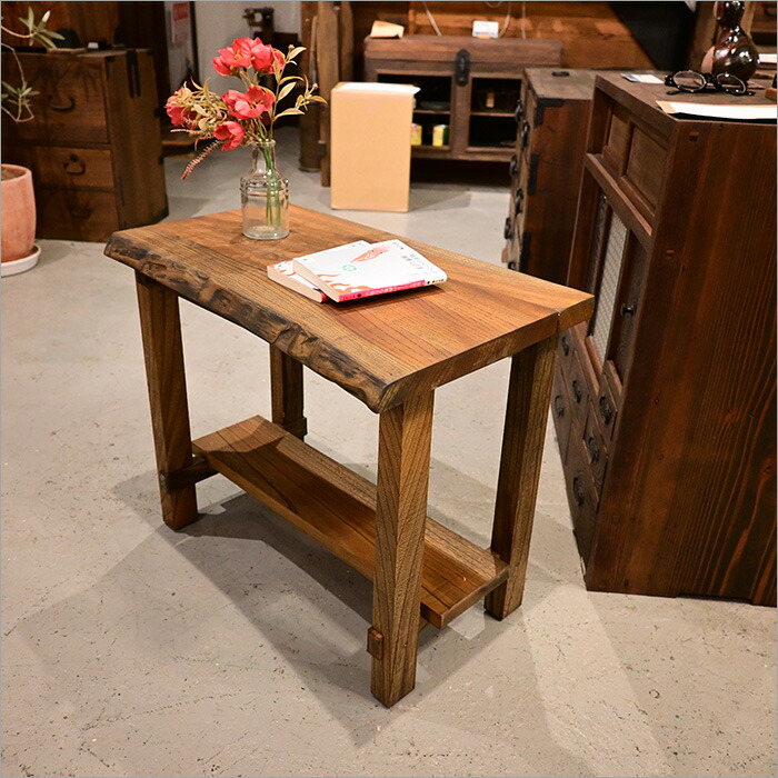 楽天市場】サイドテーブル 無垢 ケヤキ 幅60cm 木製テーブル ソファ