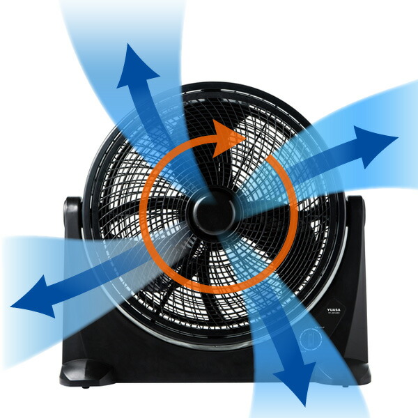 ユアサプライムス.com｜45cm大型ルーバーファン ブラック YF-457A(K