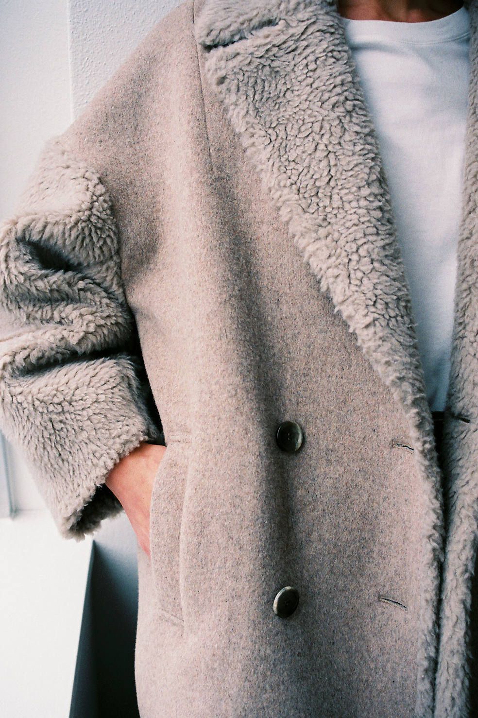 CLANE - ボアコンビネーションコクーンピーコート - BOA COMBINATION