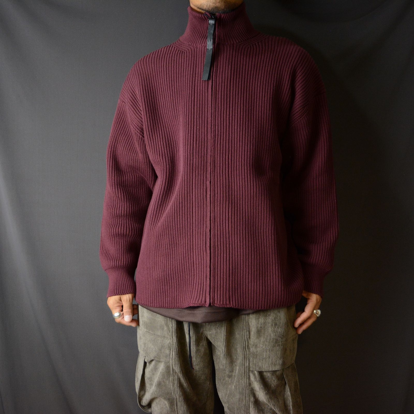 N.HOOLYWOOD - DRIVERS KNIT （BURGUNDY） / ドライバーズ ニット