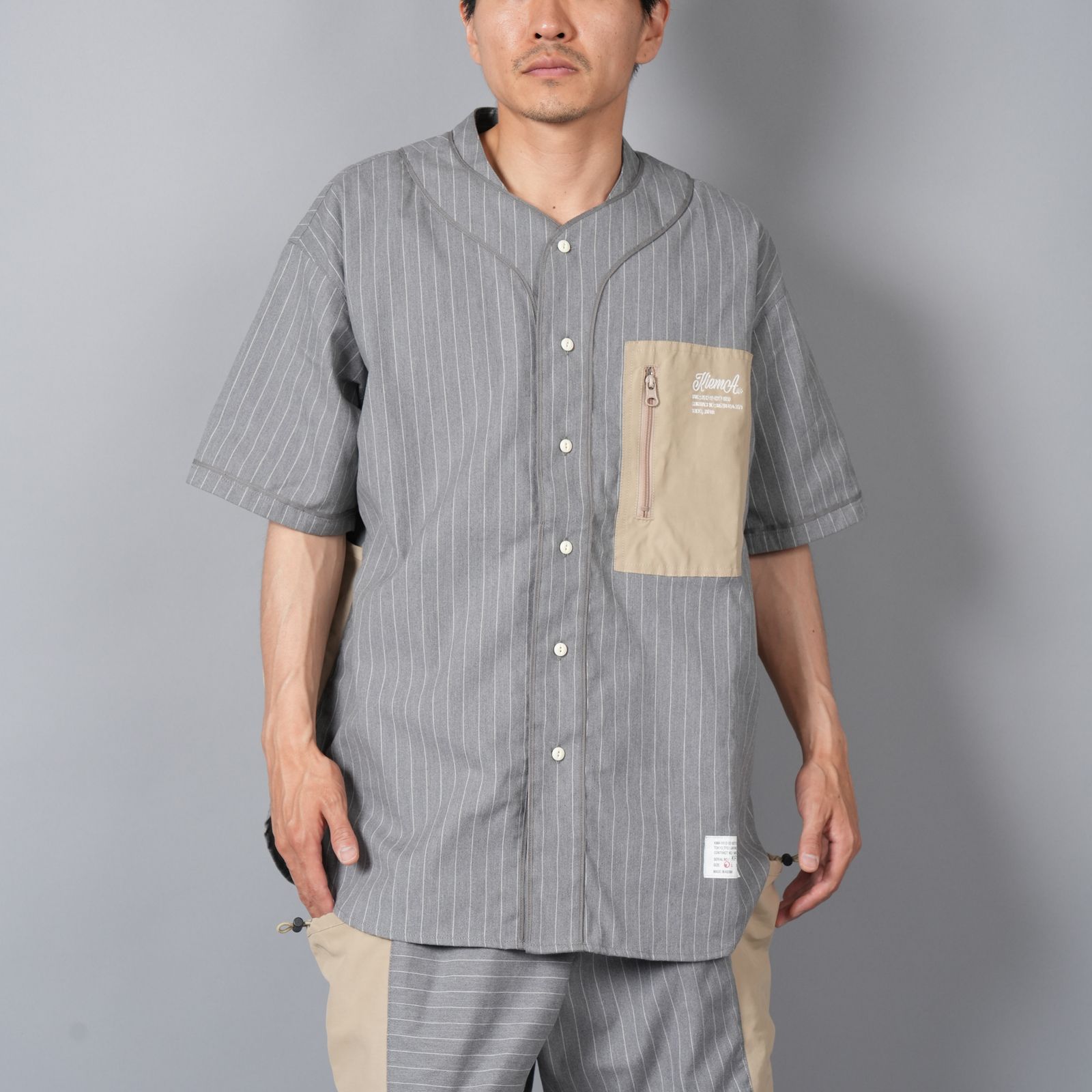 KiEMA - 【ラスト1点】Baseball Shirts / ベースボールシャツ (グレー