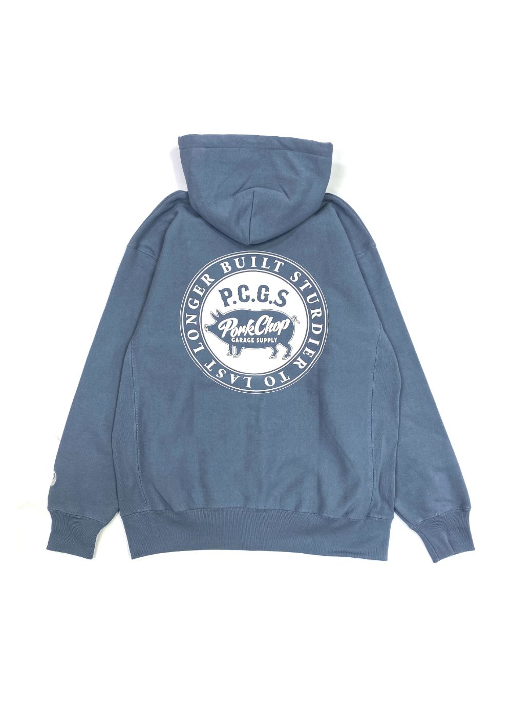 PORKCHOP GARAGE SUPPLY - CIRCLE PORK ZIP UP HOODIE (STONE BLUE