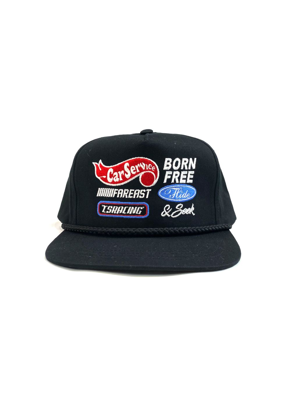 HIDE AND SEEK - ×CARSERVICE WORK CAP (BLACK) / カーサービス コラボ