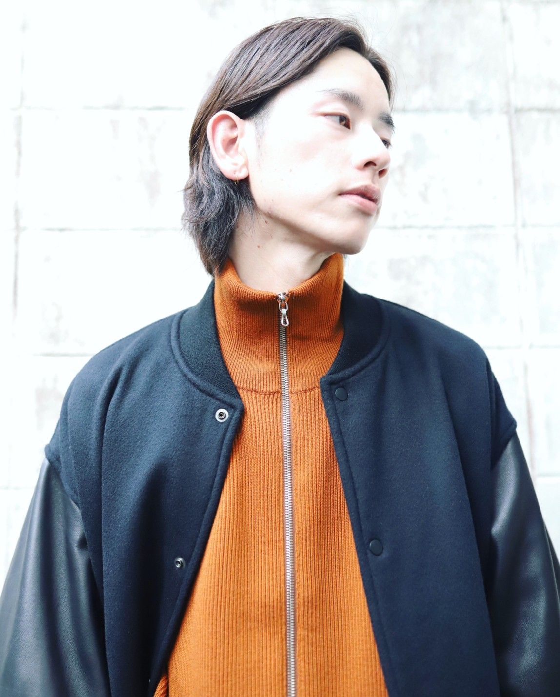 Graphpaper グラフペーパー 23AW Light Melton Stadium Jacketスタイル