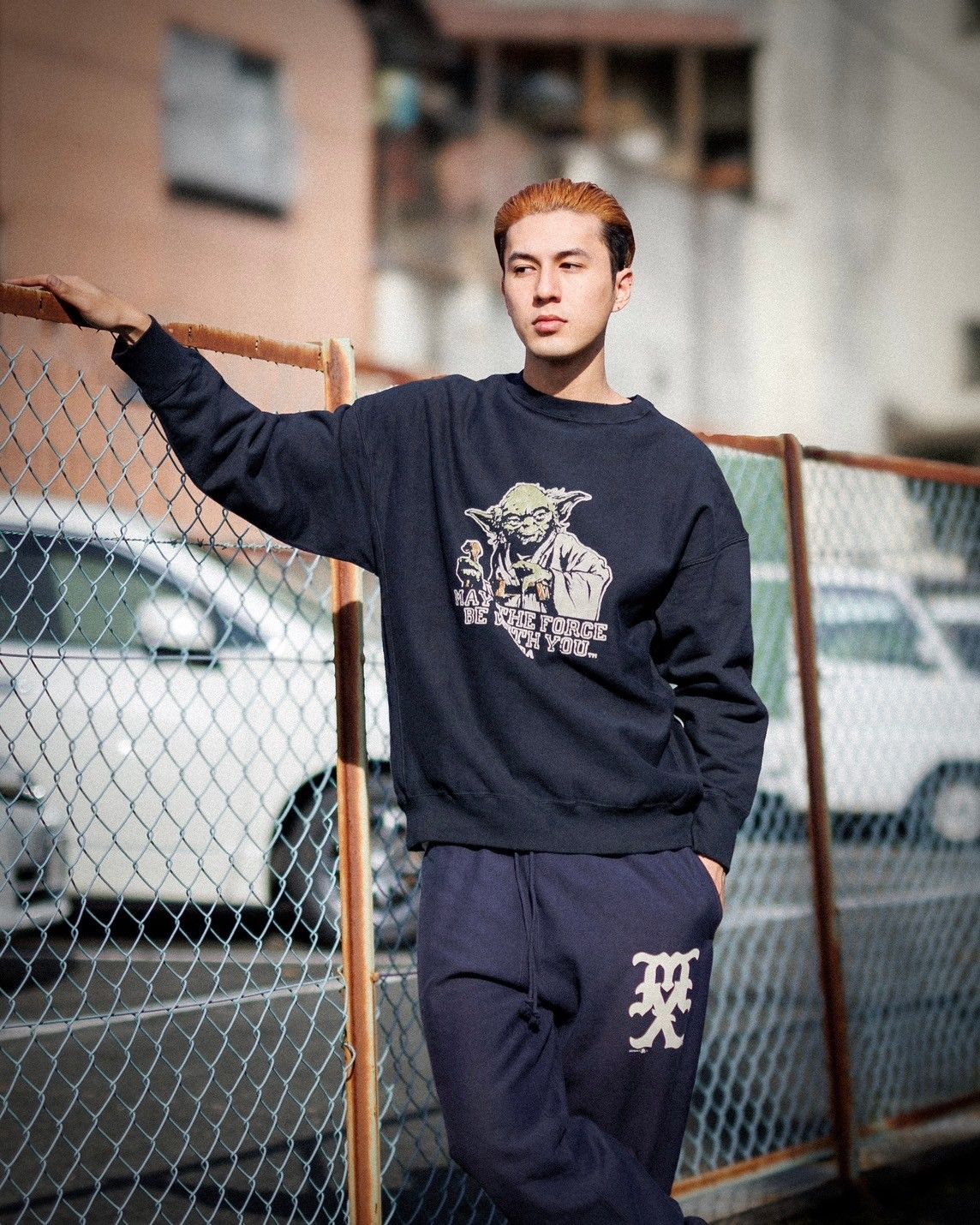 BOWWOW - BOW WOW バウワウ YODA SWEATSHIRTS(BW242-YSS)BLACK DAMAGE