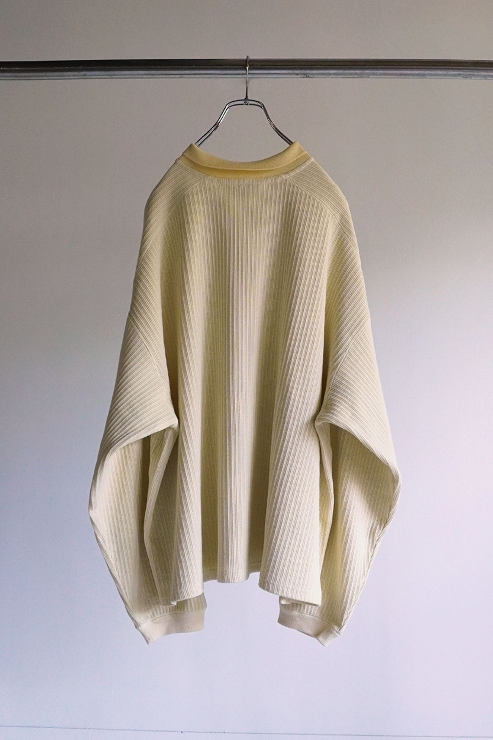 ANCELLM - HENLEY RIB LS T-SHIRT/CREAM | NapsNote