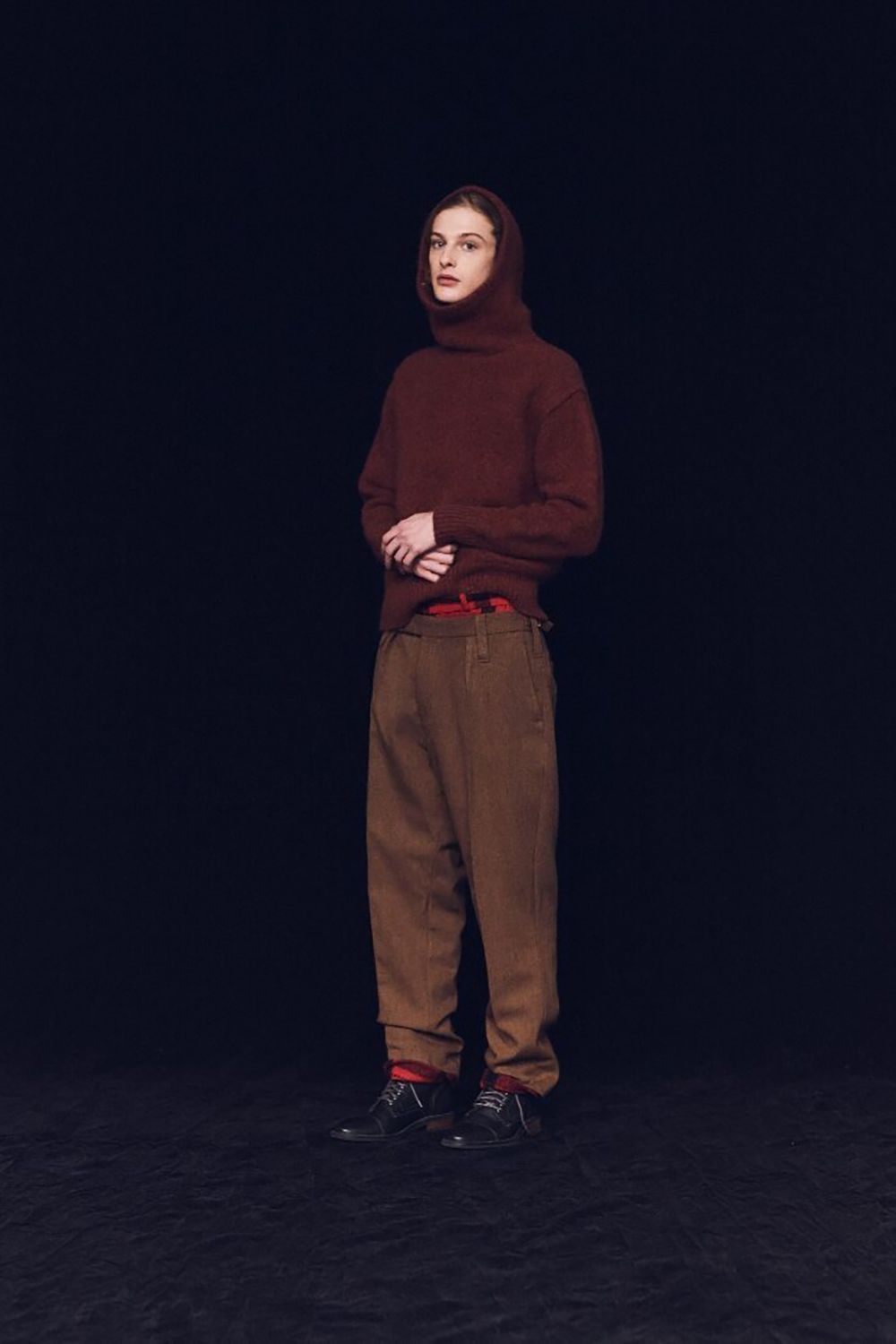 Slopeslow - 【ラスト1点】brushed yak/Shetland wool hoodie