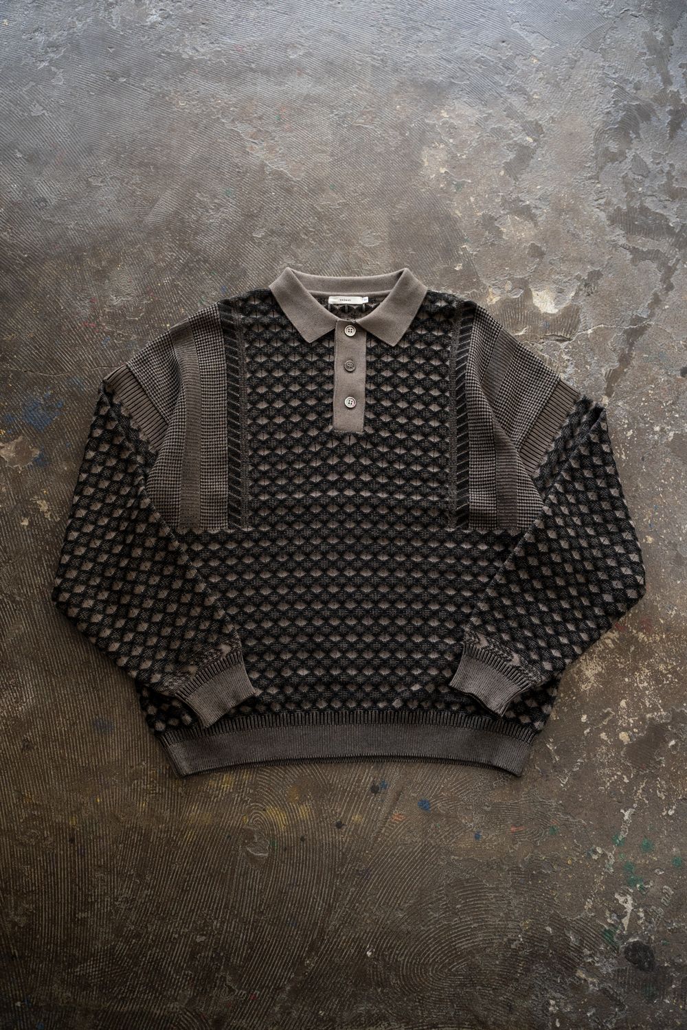 YASHIKI - 【ラスト1点】【25AW】Rikka Knit Polo(GREIGE) | Salty