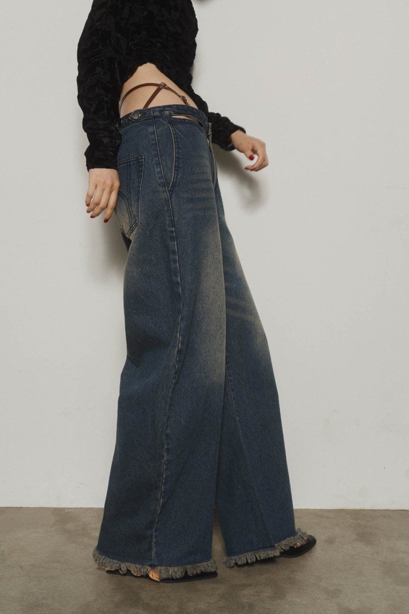 kapital デニムアミッシュパンツ サイズ1 ガウチョパンツ KAPITAL