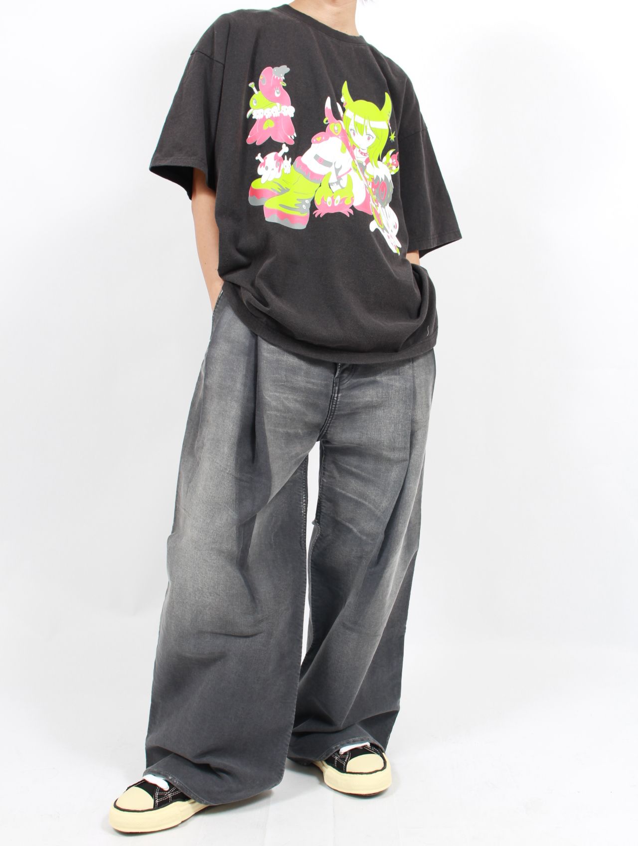 KIDILL - 【25SS】パンク ガール Tシャツ ハード ウォッシュ アート