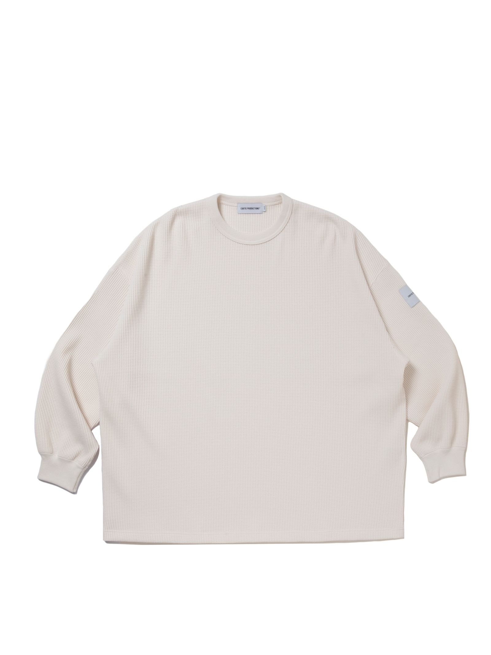 COOTIE PRODUCTIONS - N/C Waffle Oversized L/S Tee / OFF IVORY