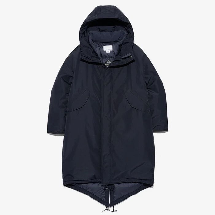 nanamica - GORE-TEX Long Down Coat / N(Navy) | Stripe Online Store