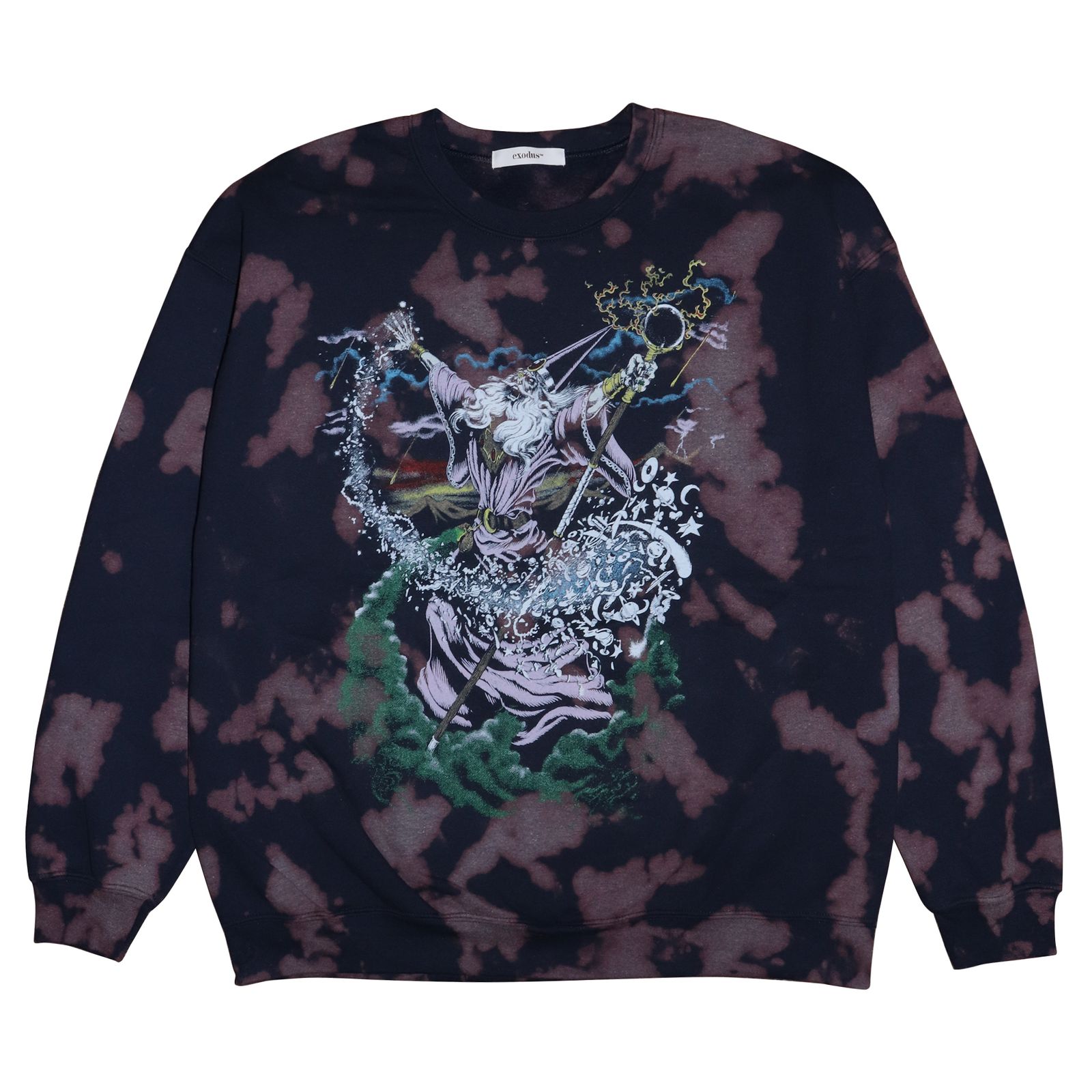 exodus - WIZARD TIE DYE SWEAT SHIRT / NAVY / タイダイスウェット
