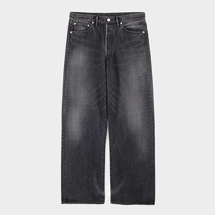 Graphpaper - Selvage Denim Five Pocket Wide Straight Pants -DARK