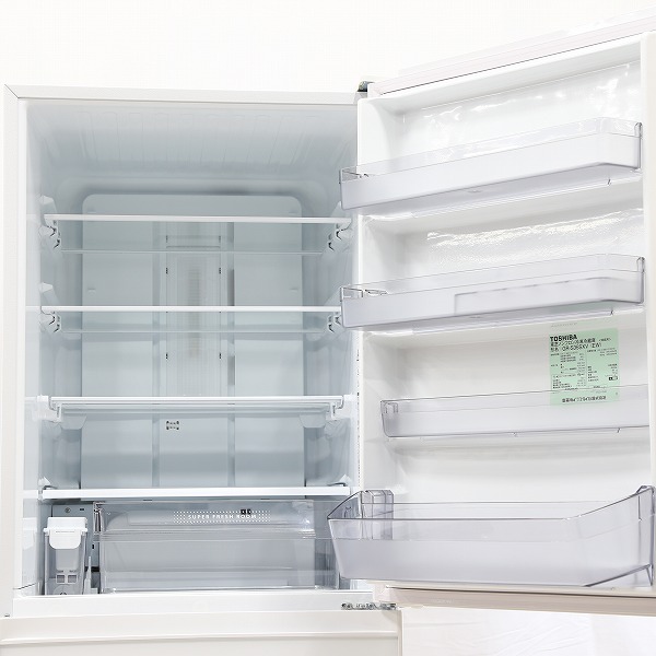 最安値】冷蔵庫 東芝 ガラスドア 363L GR-S36SXV GR-S36SXV-EW 冷蔵庫