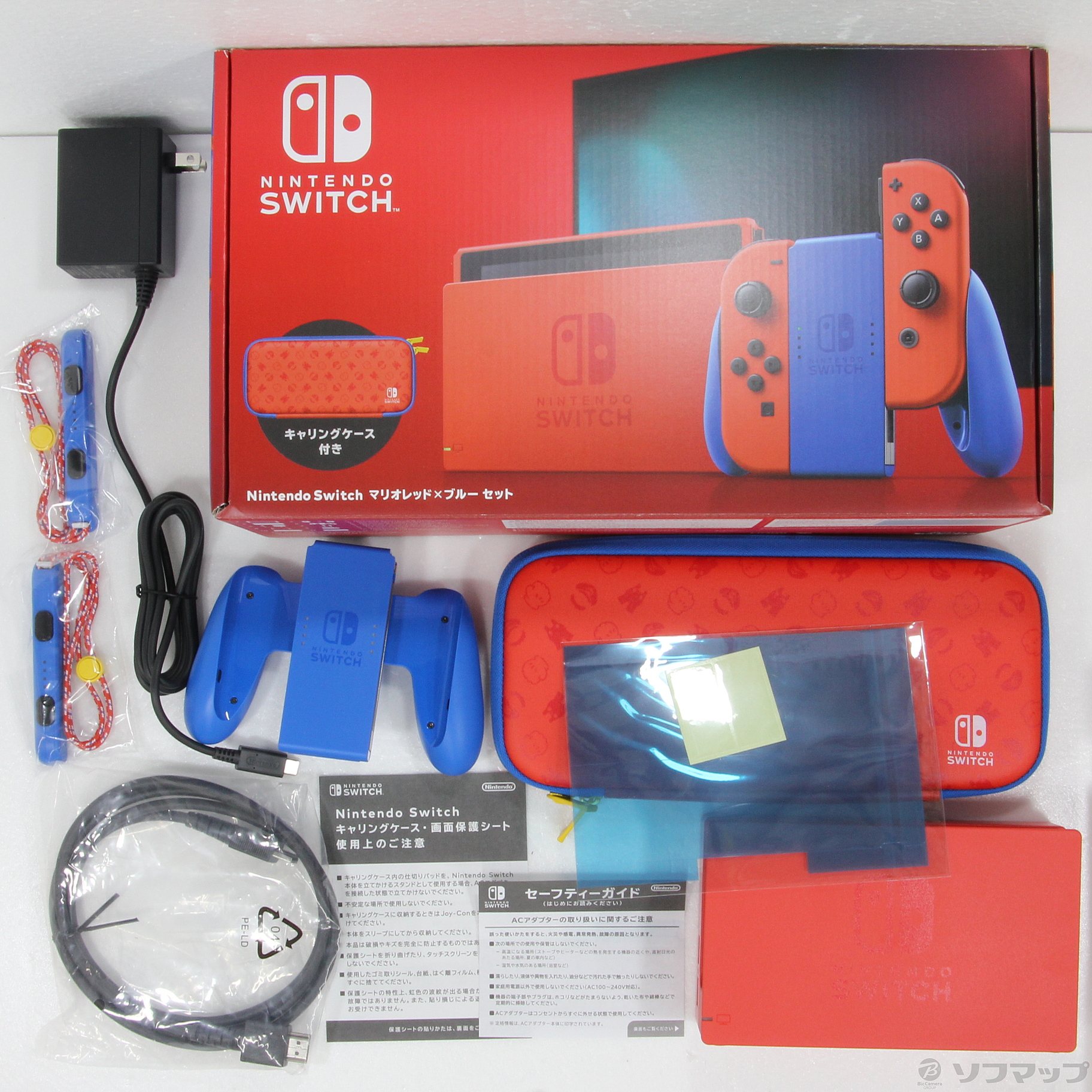 中古】Nintendo Switch マリオレッド×ブルー セット [2133034778664