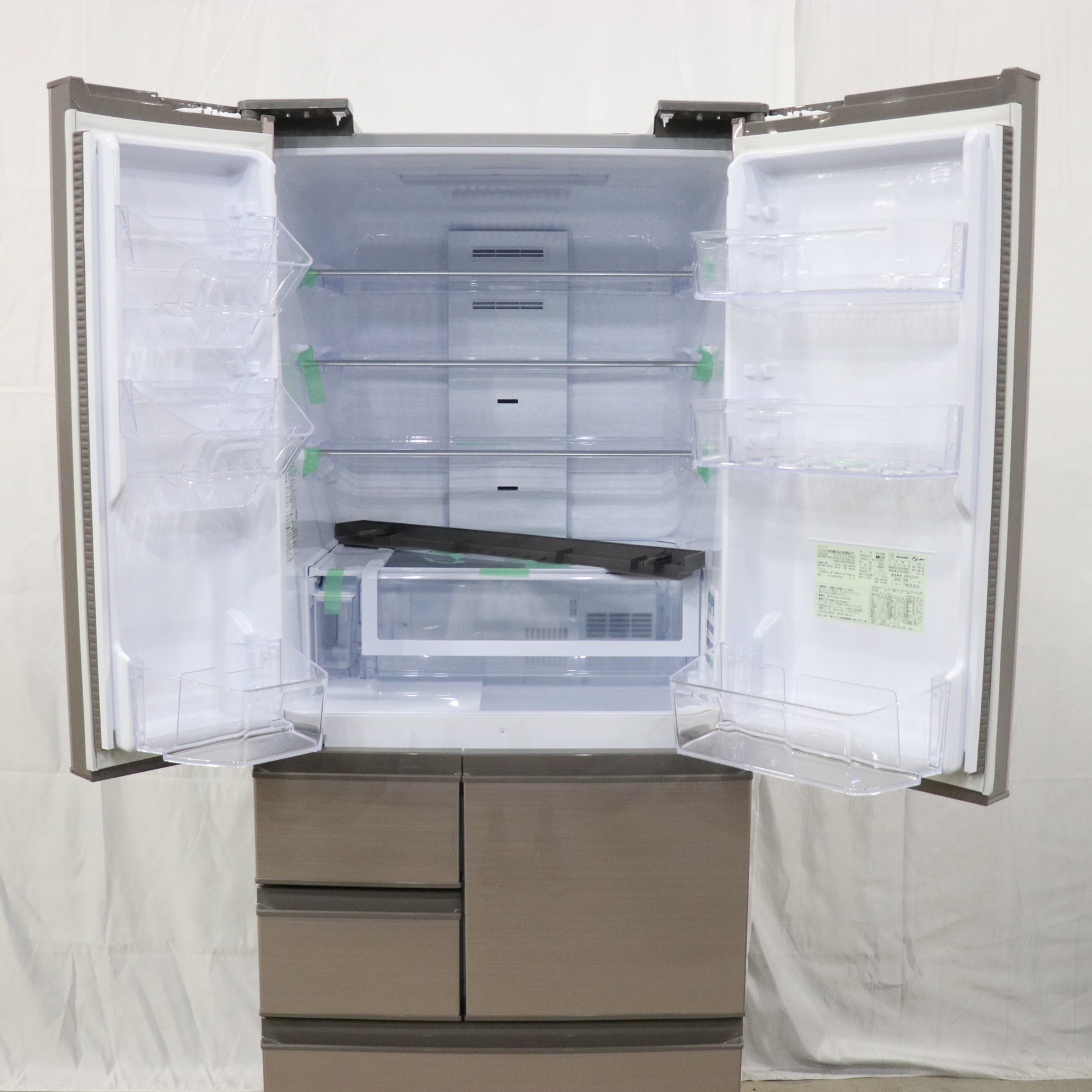 中古】〔展示品〕 冷蔵庫 ブラウン SJ-X506J-T ［6ドア ／観音開き