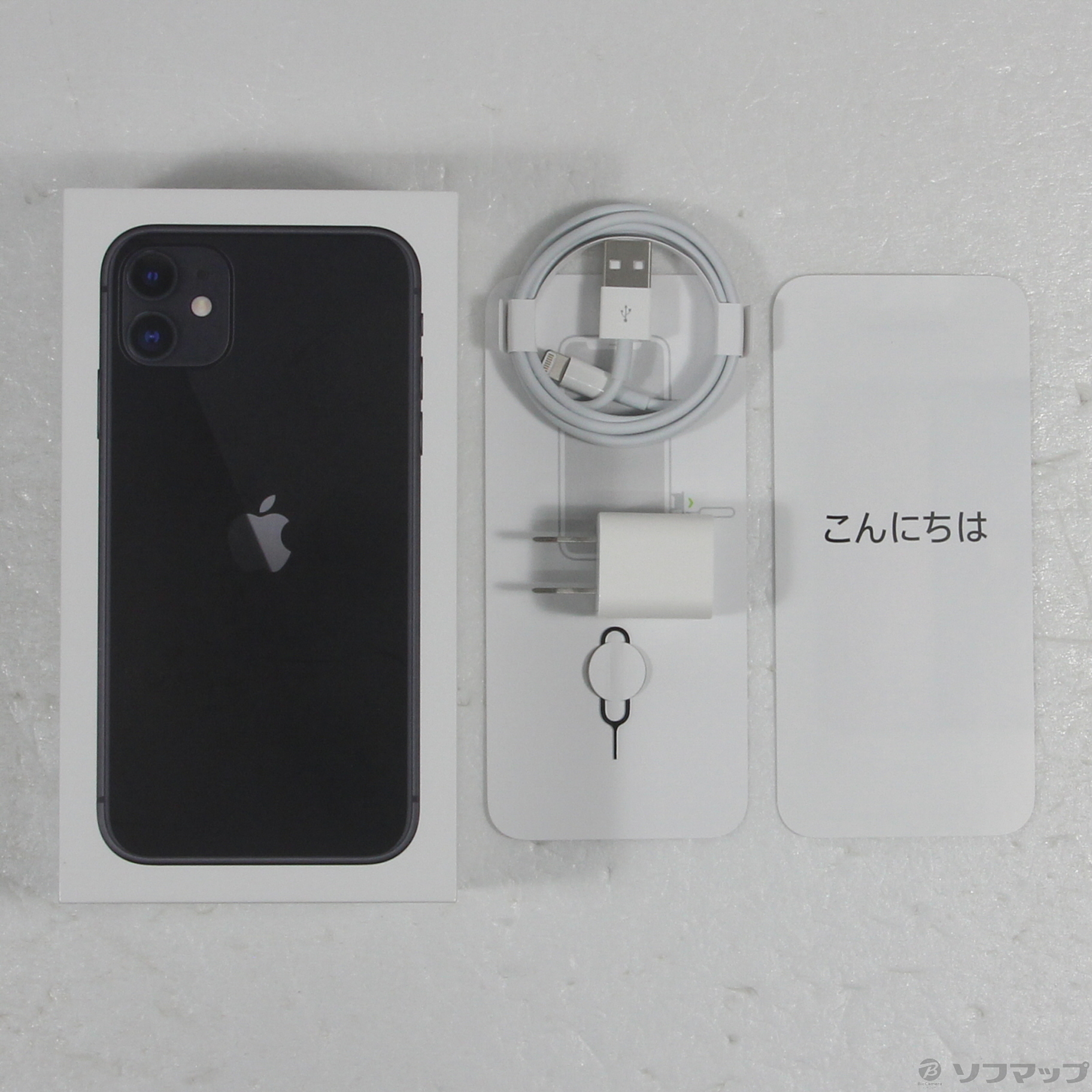 中古】iPhone11 64GB ブラック MWLT2J／A SIMフリー [2133060756186