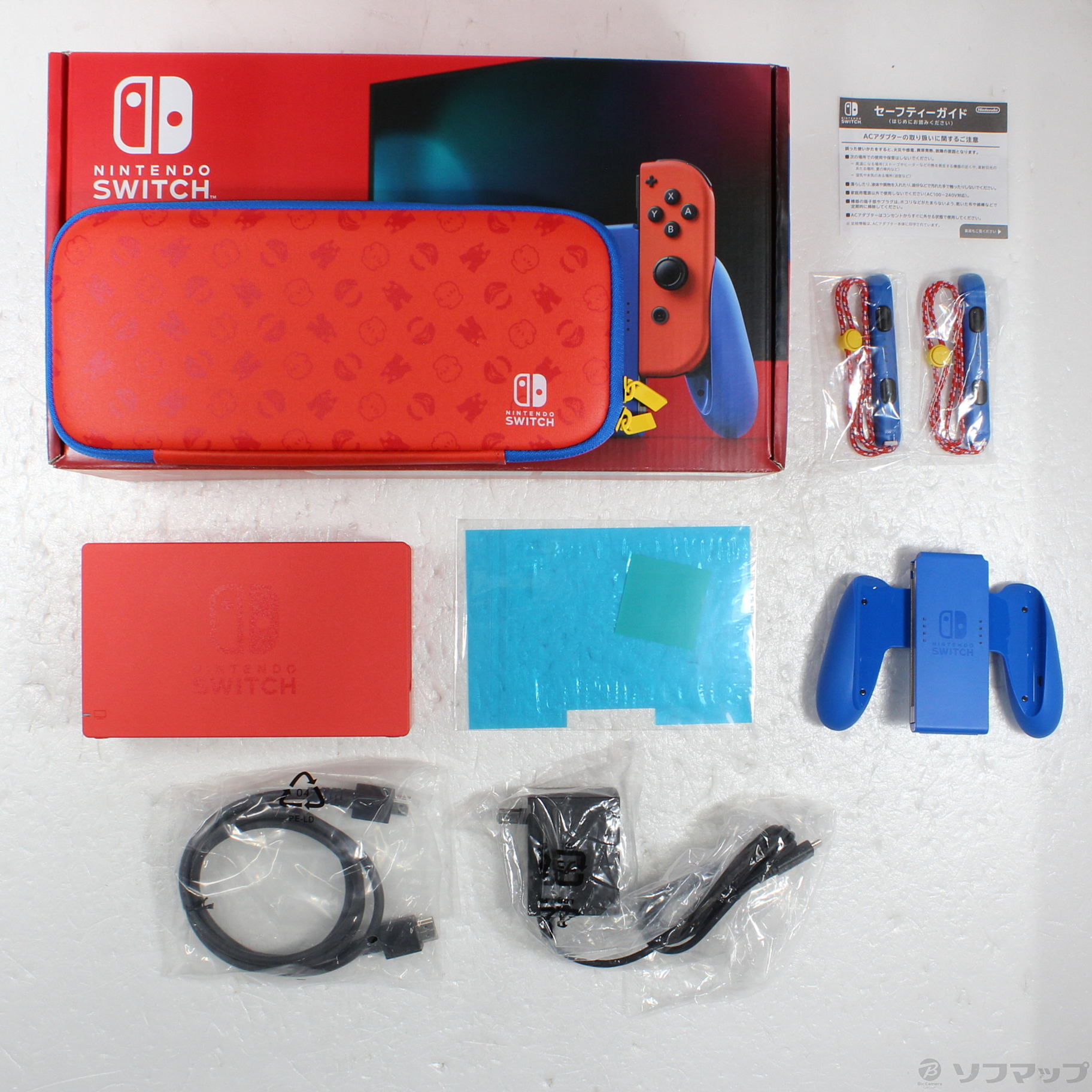 中古】Nintendo Switch マリオレッド×ブルー セット [2133065808576