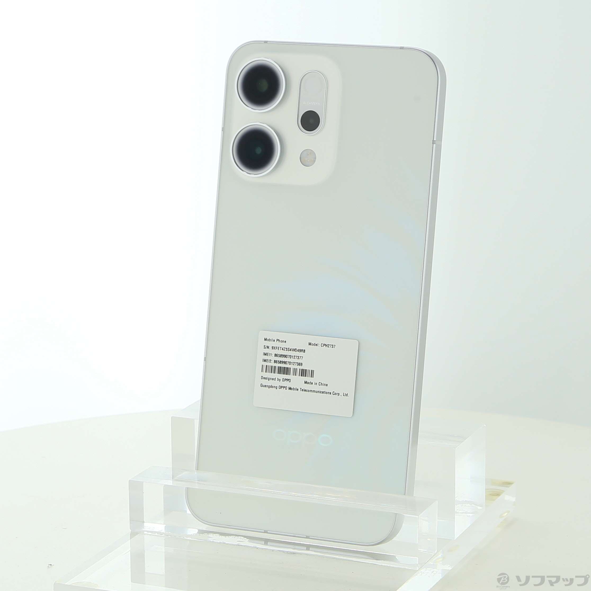 中古】〔展示品〕 OPPO Reno14 5G 256GB オパールホワイト CPH2737 SIM