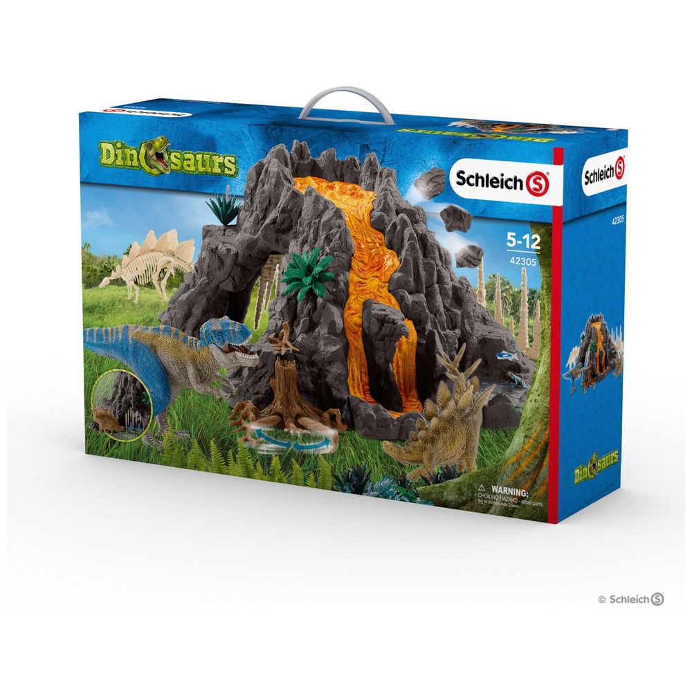 シュライヒ 42305 大火山とティラノサウルス恐竜ビッグセット｜の通販