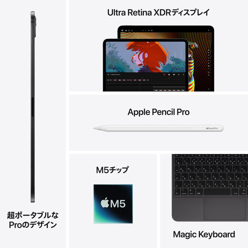 iPad Pro M5チップ搭載 11インチ(標準ガラス搭載) Wi-Fiモデル