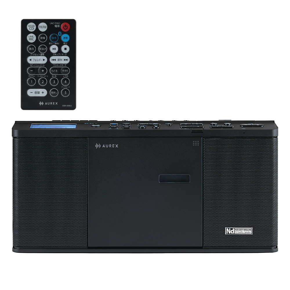 CDラジオ Aurexシリーズ ブラック TY-ANX3(K) ［ワイドFM対応