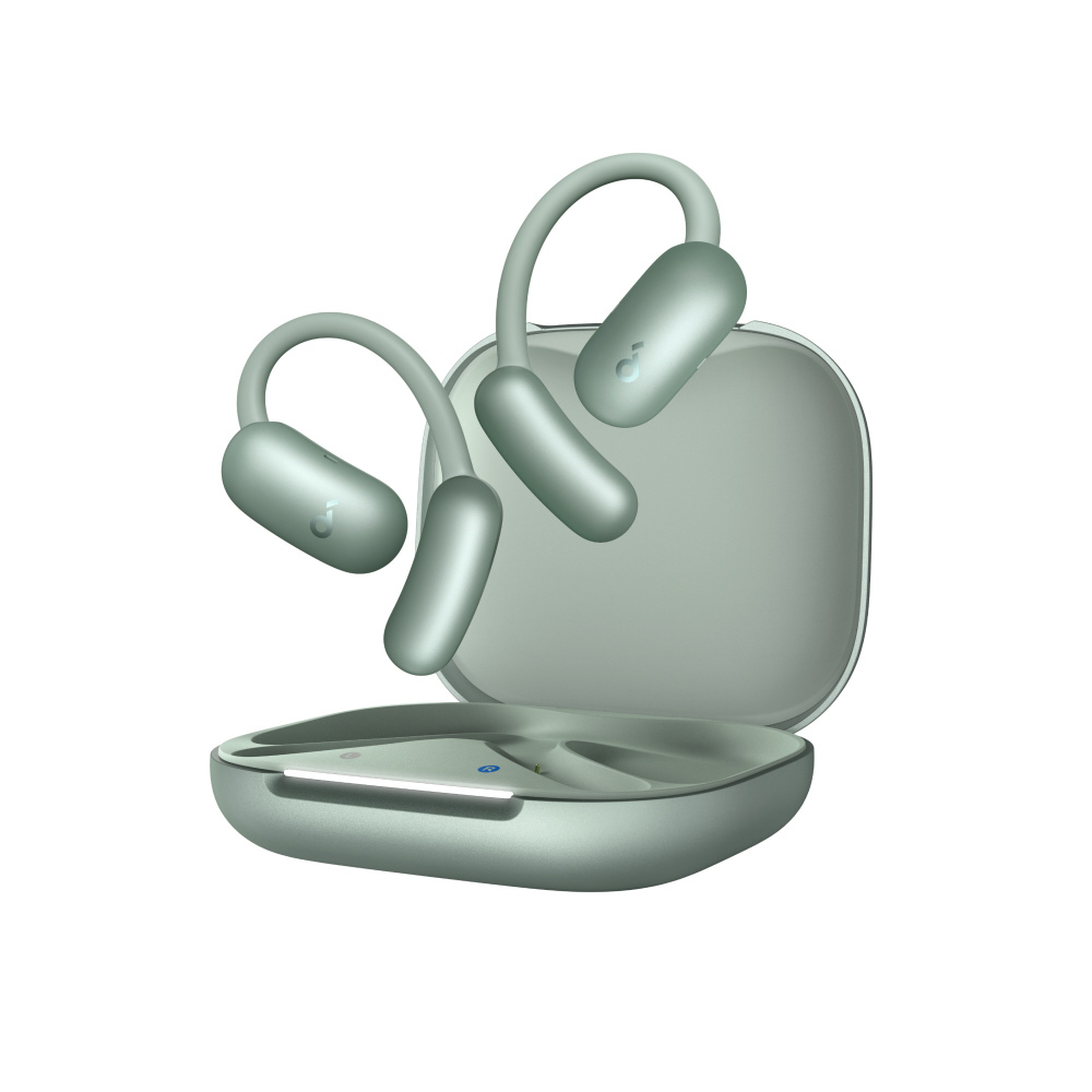 完全ワイヤレスイヤホン Anker Soundcore AeroFit 2 シルバーグリーン