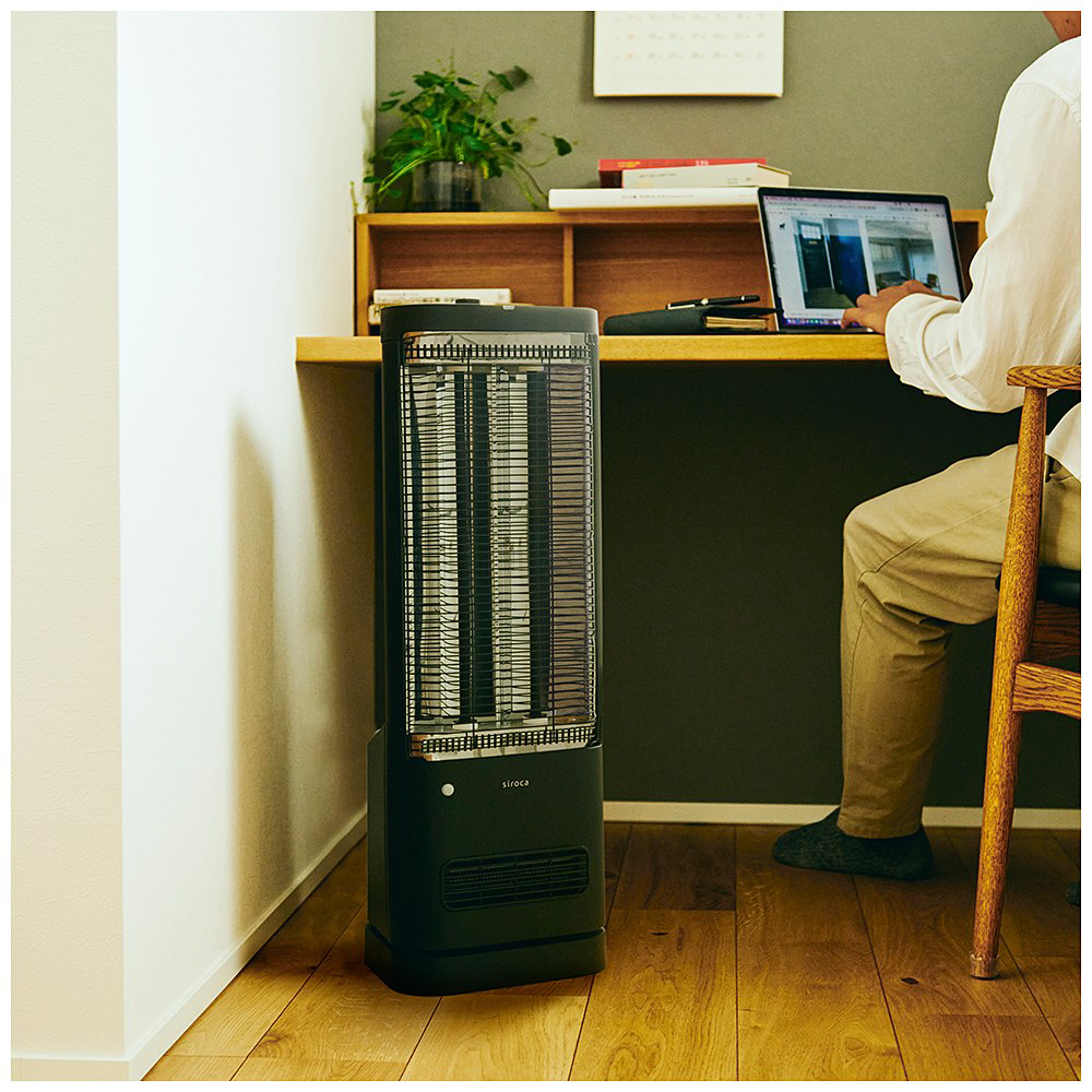 足元ファンヒーター付遠赤外線暖房機 にこポカ ブラック SH-FC151K