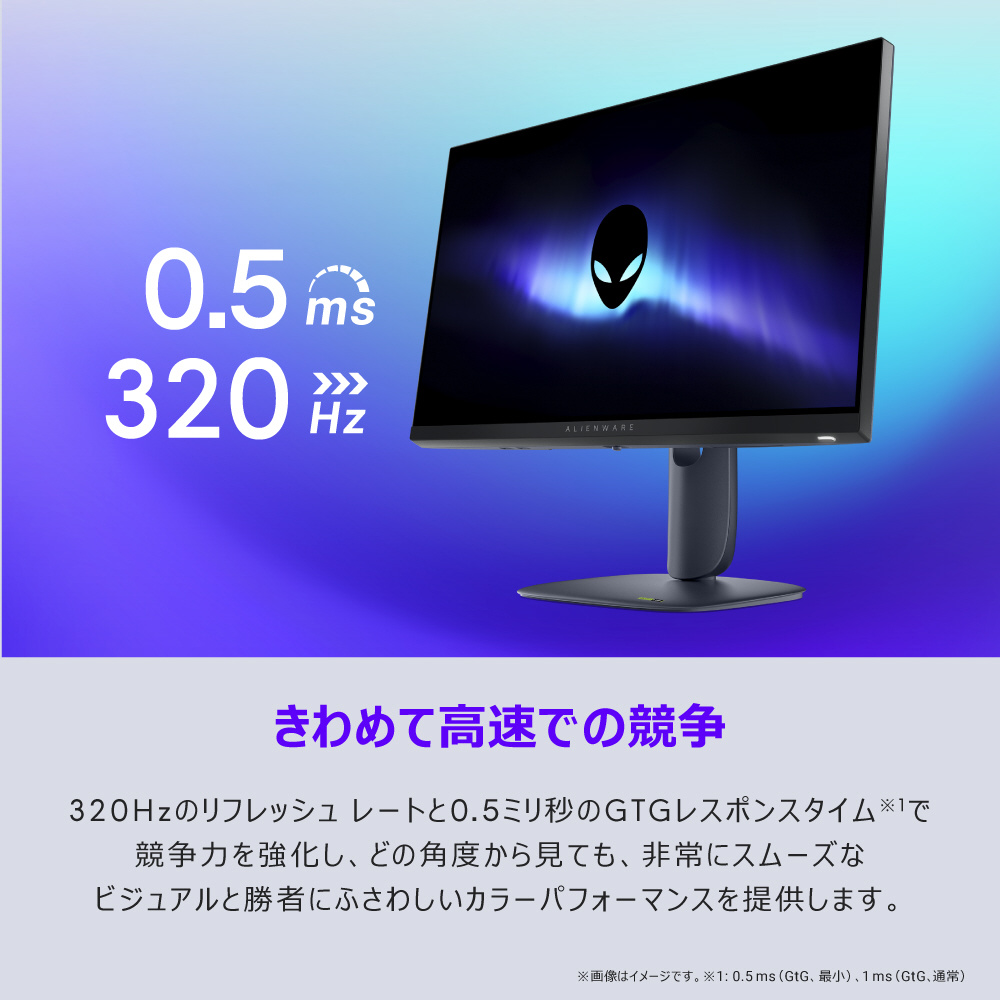 AW2525HM-R ゲーミングモニター Alienware 25 ブラック ［24.5型 /フル