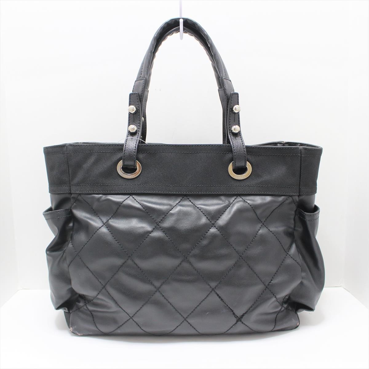 シャネル/トートバッグ/パリビアリッツトートGM/黒/コーティング