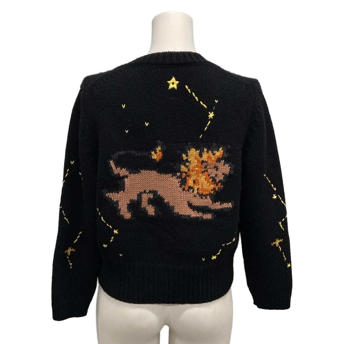 ディオール/クリスチャンディオール/カーディガン/黒×イエロー×マルチ