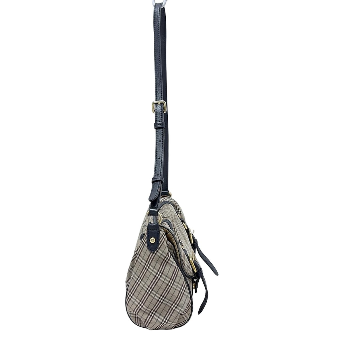 バーバリーブルーレーベル/ショルダーバッグ/ベージュ×ネイビー×マルチ
