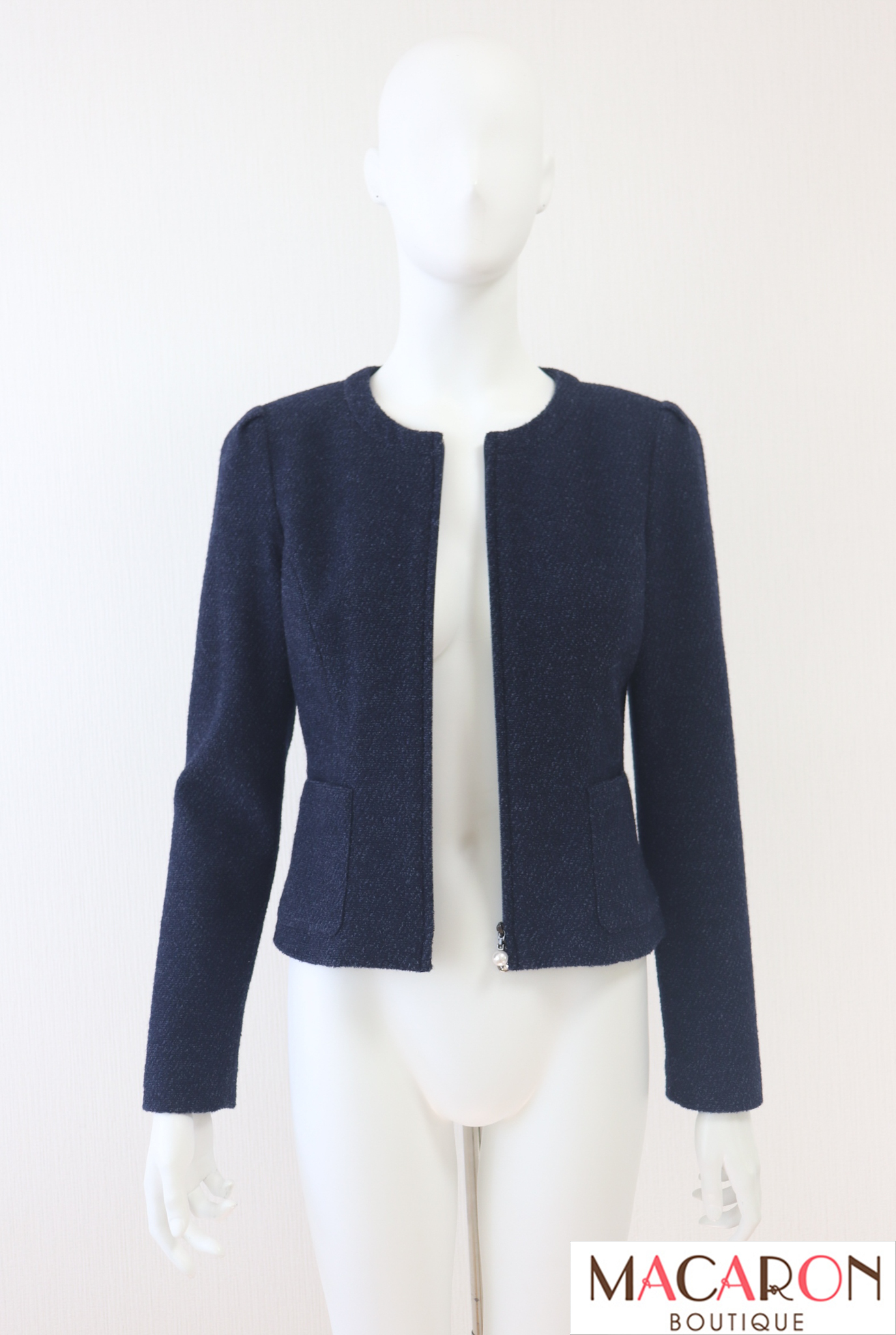 Rene（ルネ） ジップアップノーカラージャケット 6743120