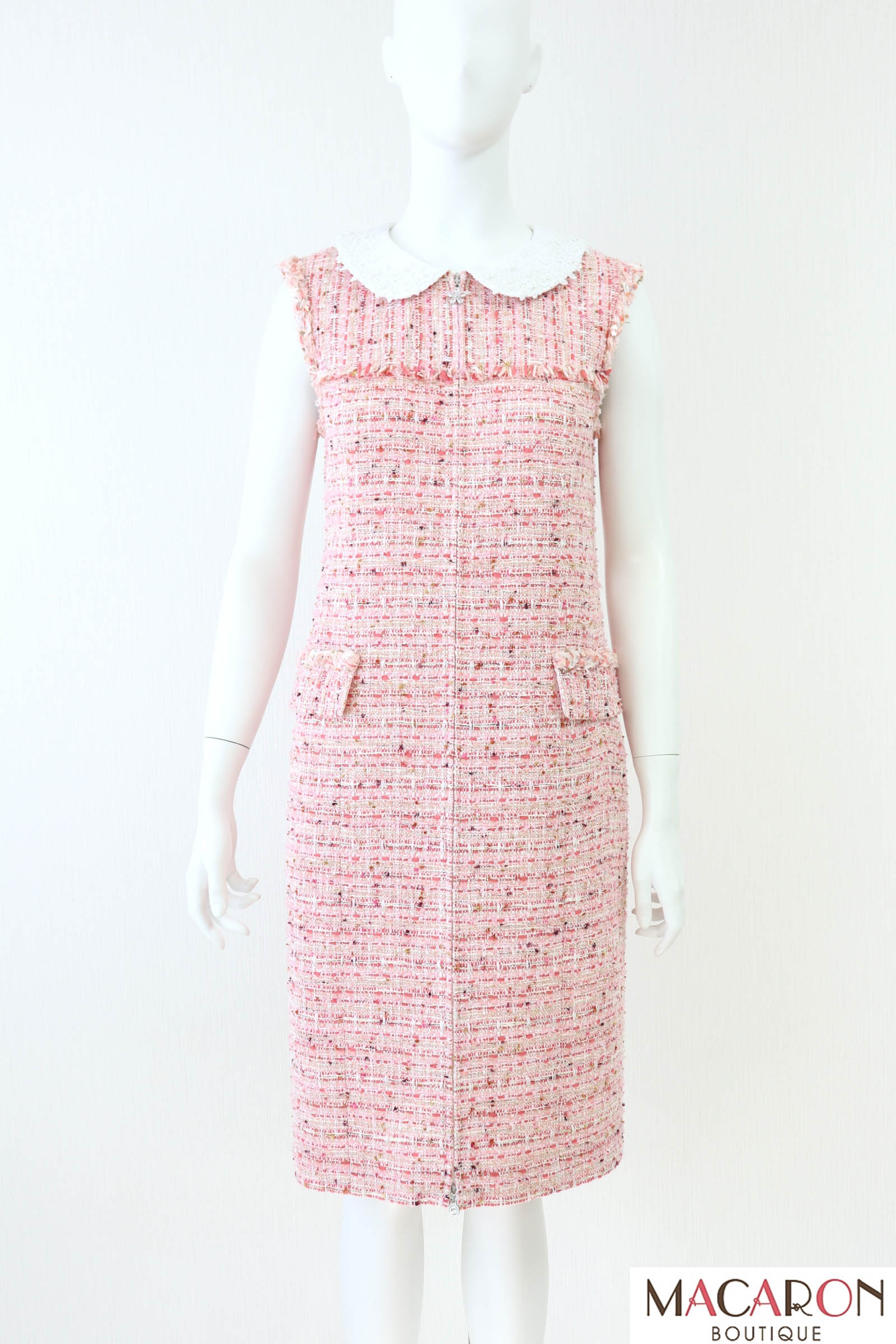 Rene（ルネ） 白衿マリアツイードワンピース 6316250