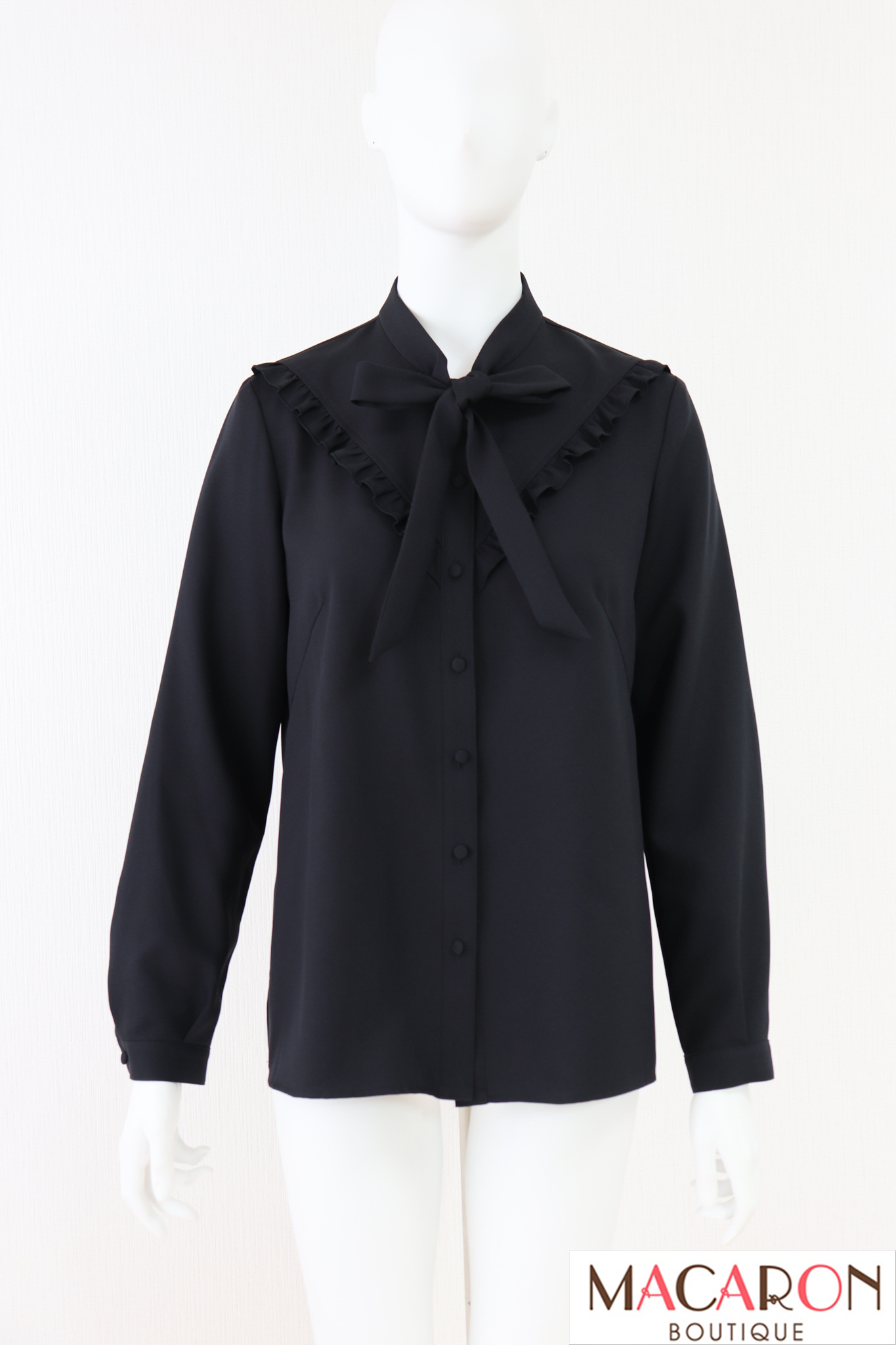 Rene（ルネ） フリルリボンタイ長袖ブラウス 5311040