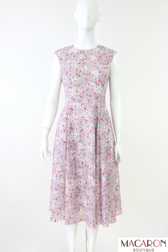 Rene（ルネ） 花柄フィット＆フレアワンピース 6316540