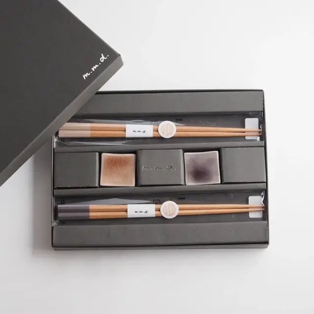 六角箸 + 箸置きセット / marriage colors line / ギフトボックス