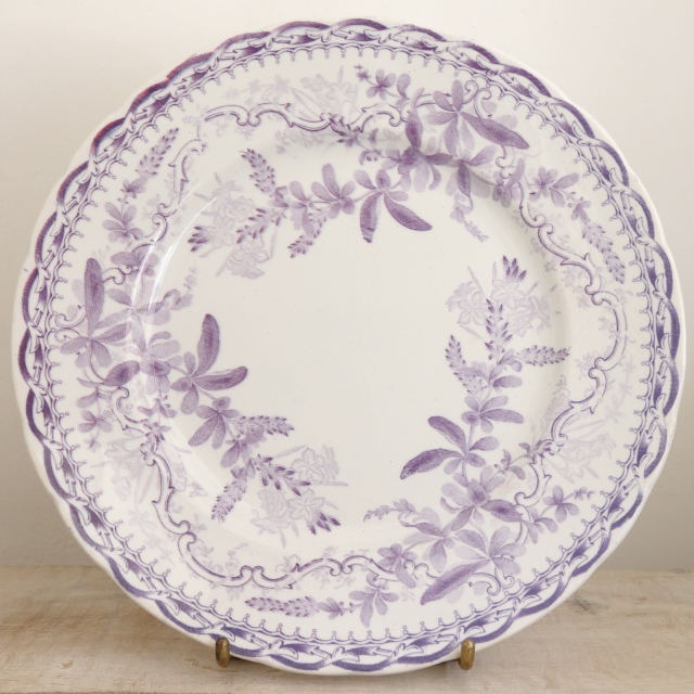 アンティークプレート アンティーク皿 FLORA フランス クレイユ