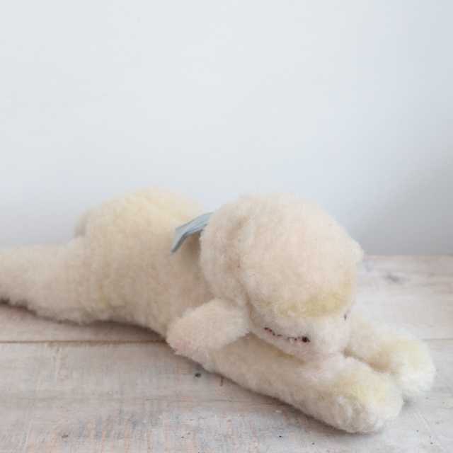 アンティーク シュタイフ お眠りヒツジ Steiff Floppy Lamby 17cm
