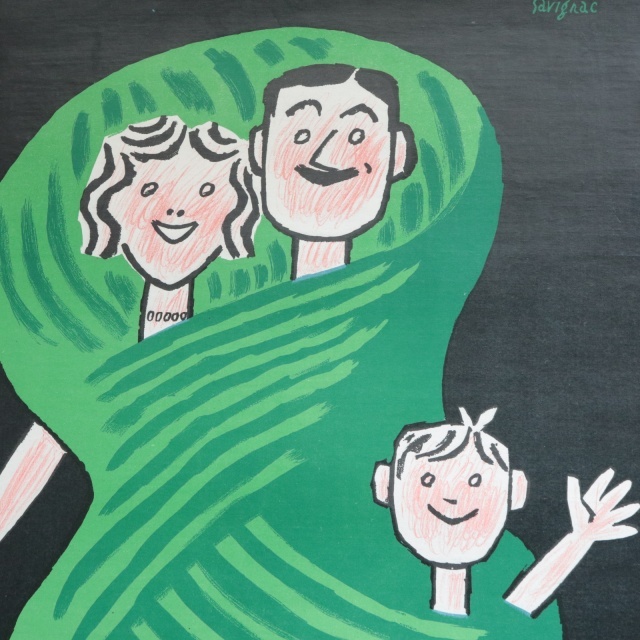 サヴィニャック 毛糸の2週間 ビンテージポスター Quinzaine de la laine