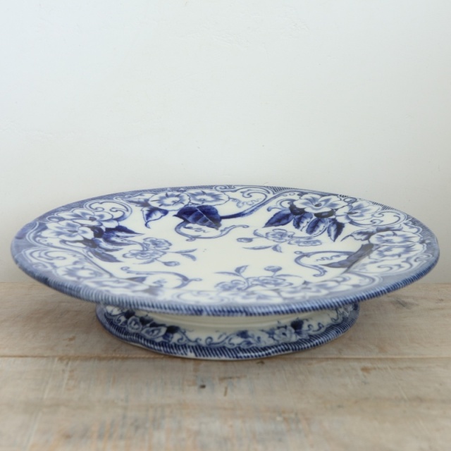 アンティーク コンポティエ FLORA フランス クレイユモントロー製