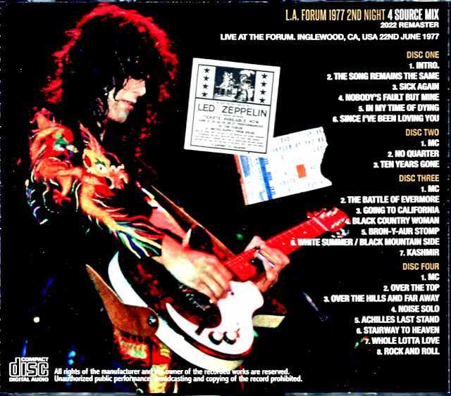 led zeppelin / 1977年6月19日サンディエゴ公演 レッド・ツェッペリン