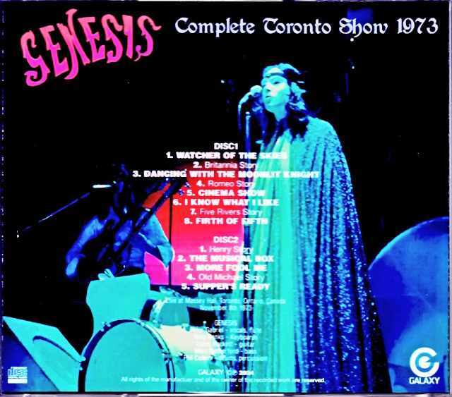 Genesis Peter Gabriel ジェネシス ピーター・ガブリエル/Canada 1973