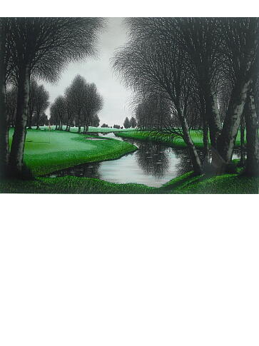 ジャック・デペルト「バル・ド・ランドルのゴルフ場」リトグラフ