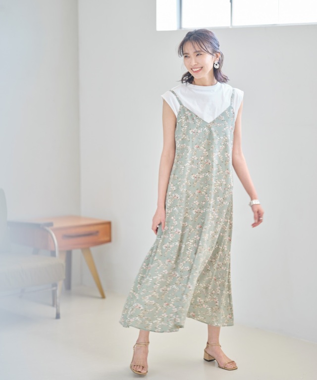フラワープリントキャミワンピース《2021 SUMMER STYLE 》